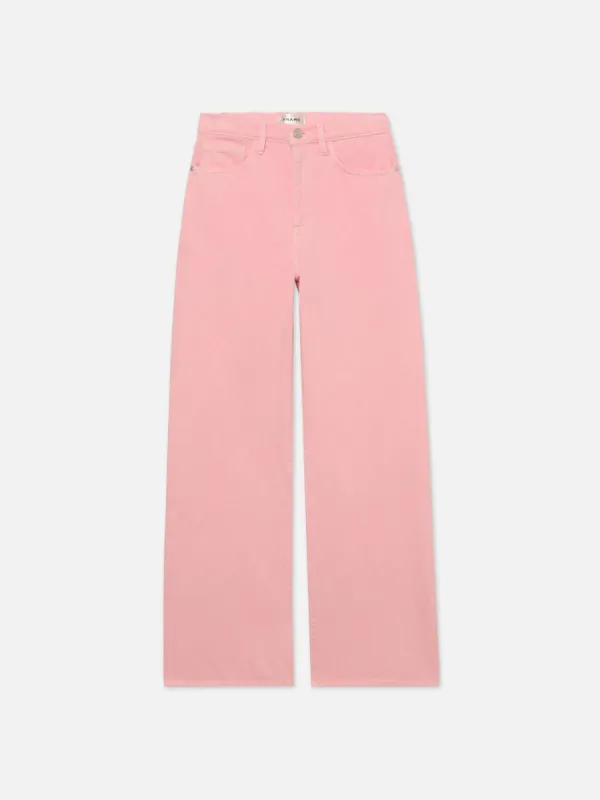 Le Jane Wide Crop -- Washed Dusty Pink sold by Frame Denim