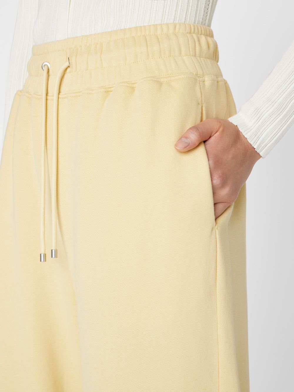 Cropped Wide Leg Sweatpant -- Butter sold by Frame Denim product image thumbnail 3