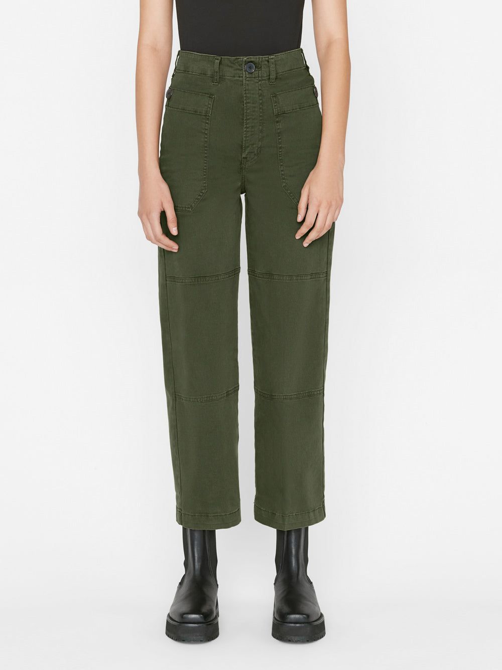Oversized Pocket Utility Pant -- Washed Fatigue sold by Frame Denim