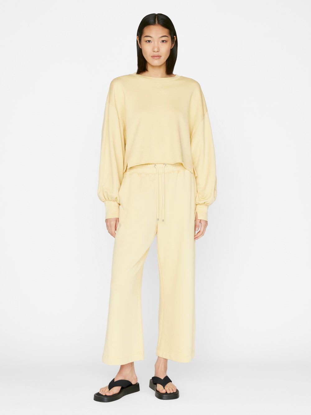 Cropped Wide Leg Sweatpant -- Butter sold by Frame Denim product image thumbnail 2