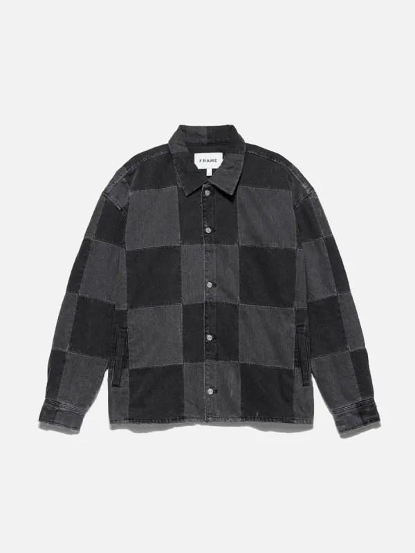 Monochrome Denim Jacket -- Washed Noir made by Frame Denim