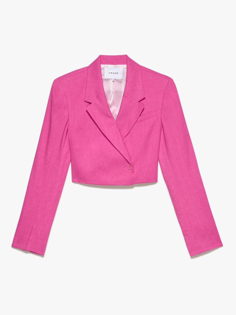 Cropped Strong Shoulder Blazer -- Flamingo sold by Frame Denim product image thumbnail 7