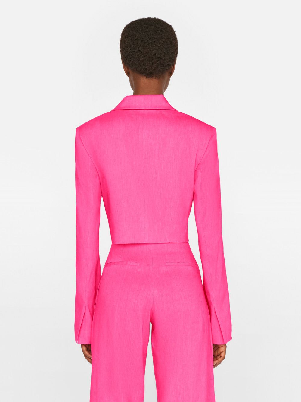 Cropped Strong Shoulder Blazer -- Flamingo sold by Frame Denim product image thumbnail 6