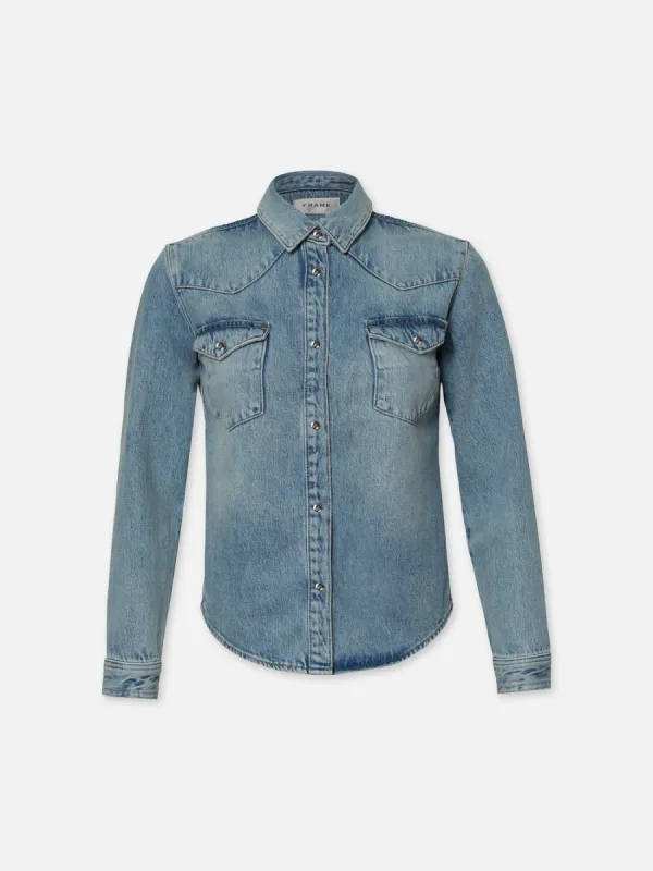 Fitted Heritage Shirt -- Esme sold by Frame Denim