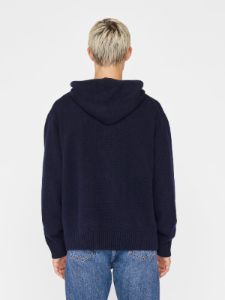 Cashmere Hoodie -- Navy sold by Frame Denim
