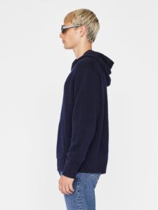 Cashmere Hoodie -- Navy sold by Frame Denim