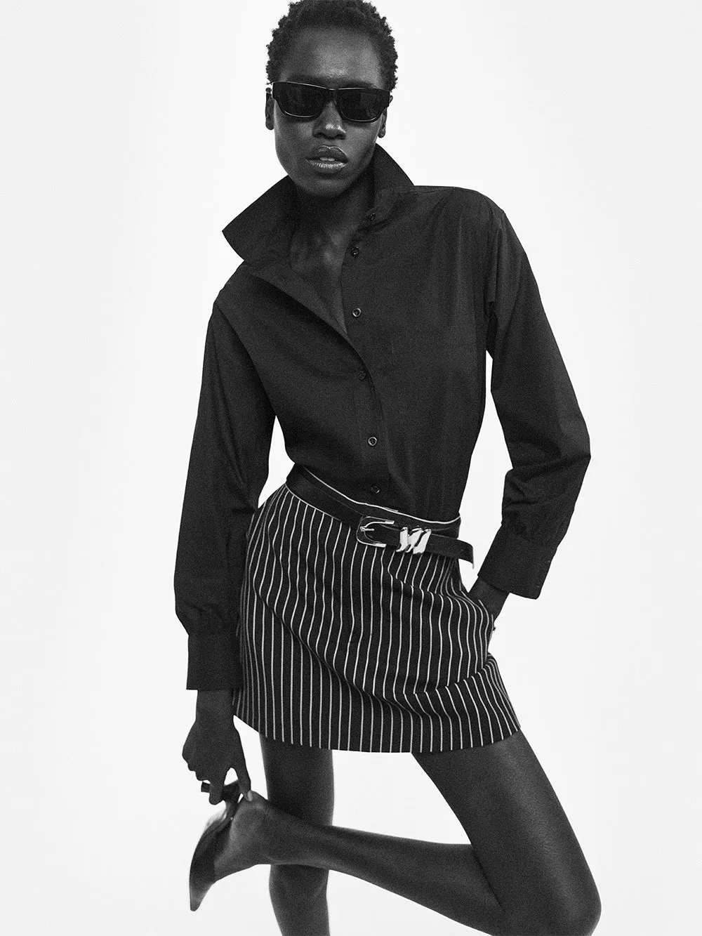 The Borrowed Pocket Shirt -- Black sold by Frame Denim product image thumbnail 2