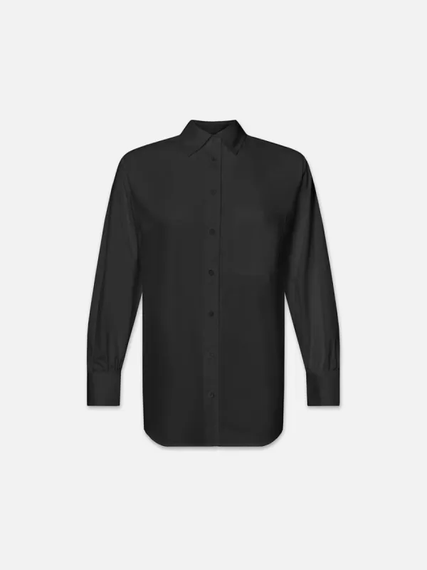 The Borrowed Pocket Shirt -- Black sold by Frame Denim