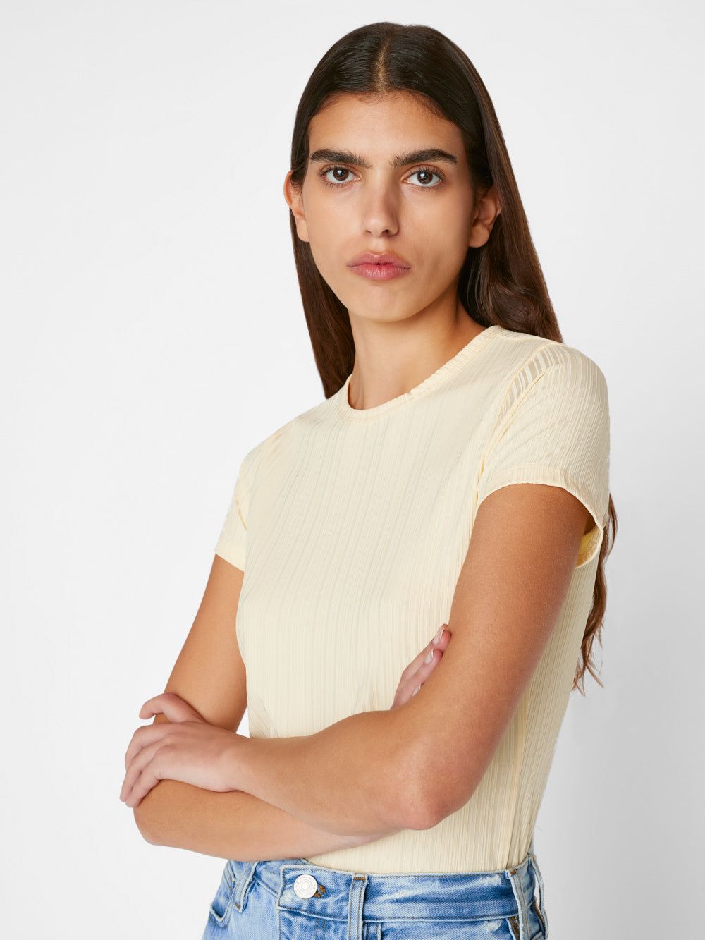 Shrunken Tee -- Butter sold by Frame Denim product image thumbnail 3