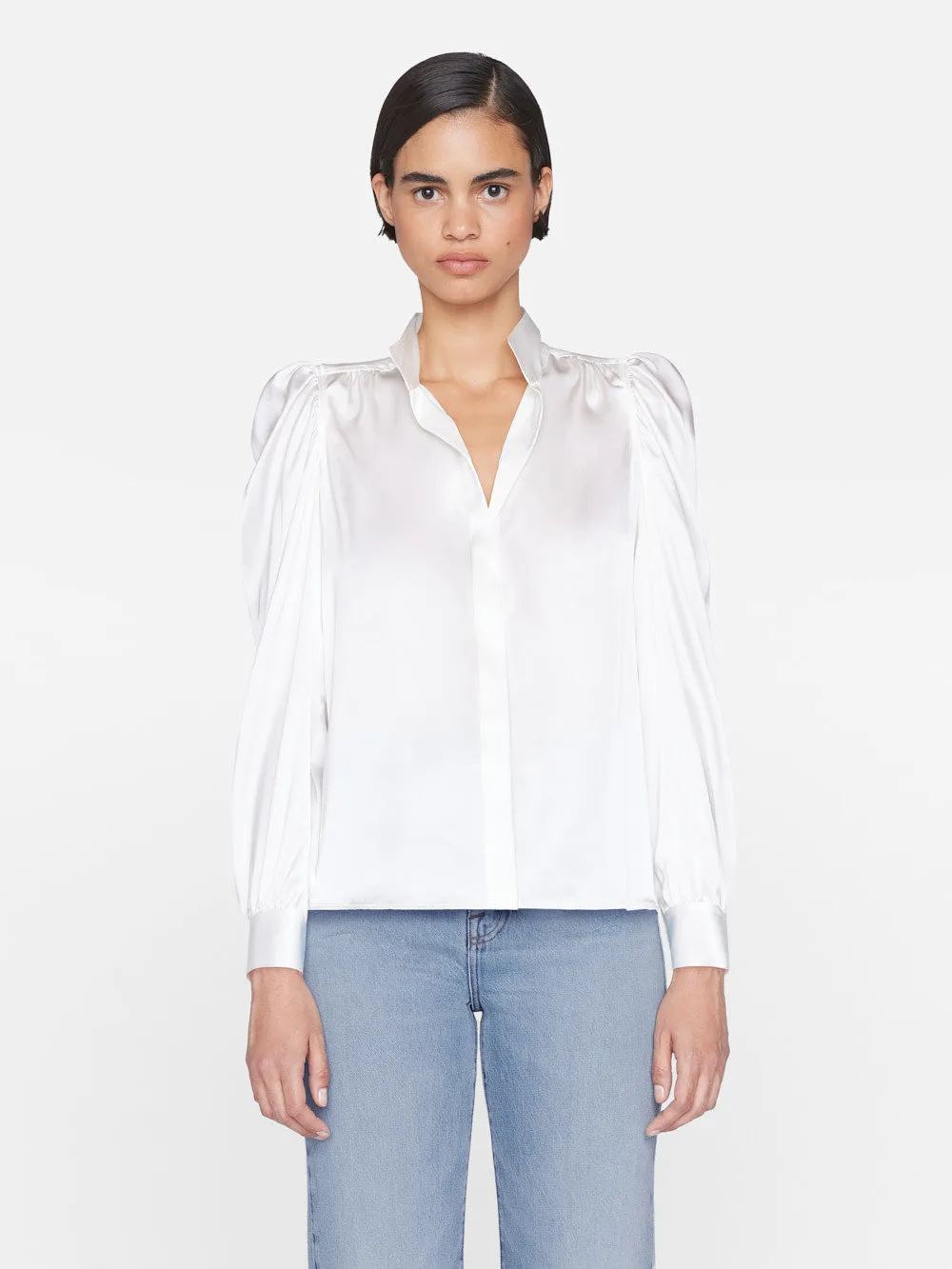 Gillian Long Sleeve Top -- Off White sold by Frame Denim product image thumbnail 3