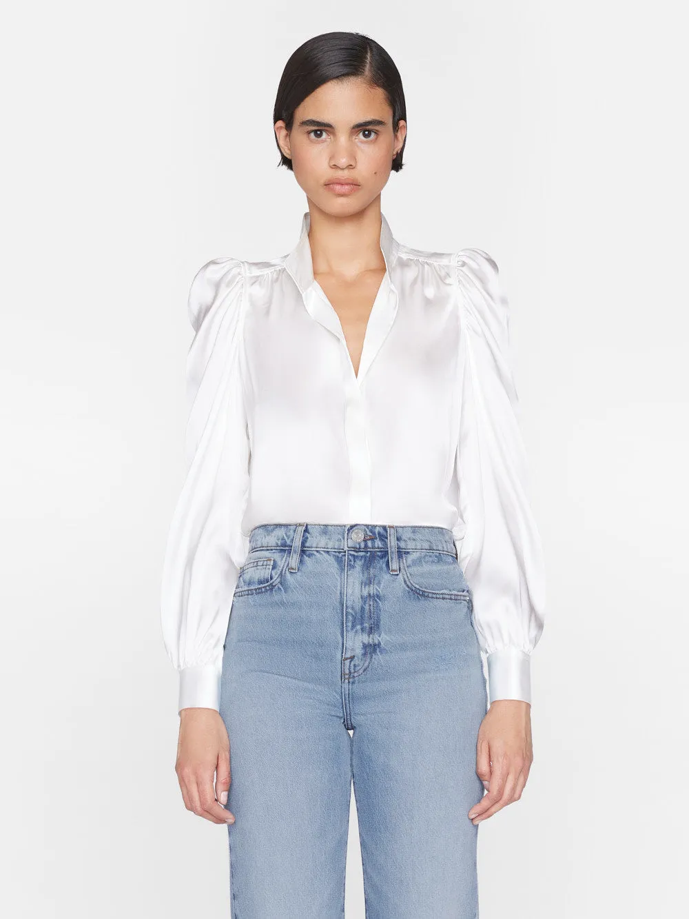 Gillian Long Sleeve Top -- Off White sold by Frame Denim product image thumbnail 2
