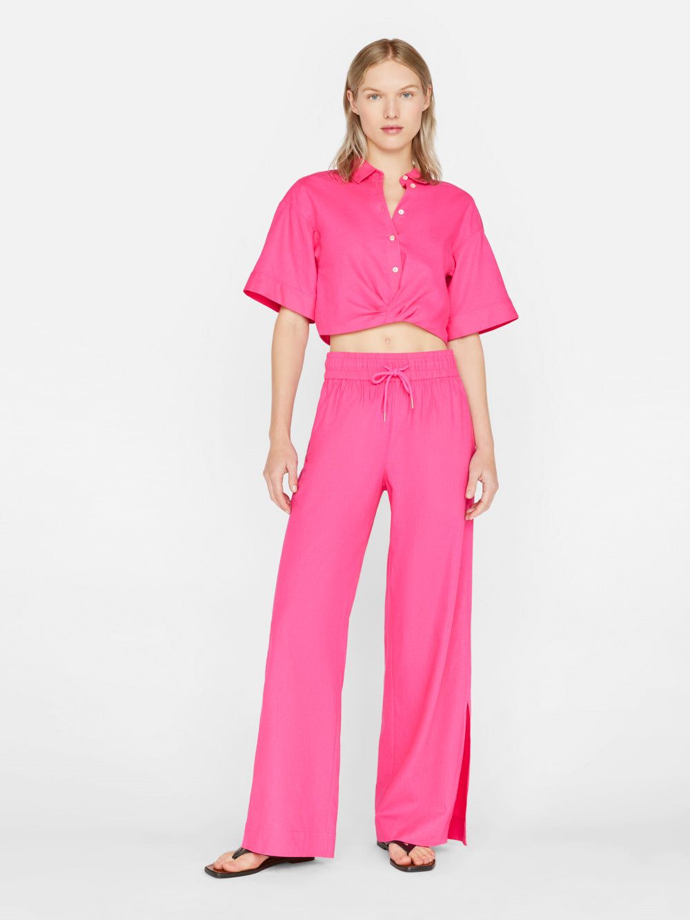 Drawstring Lounge Pant -- Flamingo sold by Frame Denim product image thumbnail 3