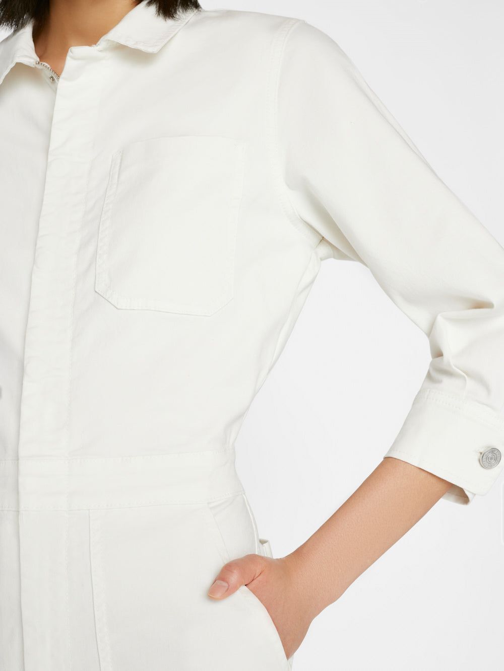 Utility Straight Leg Jumpsuit -- Blanc sold by Frame Denim product image thumbnail 4