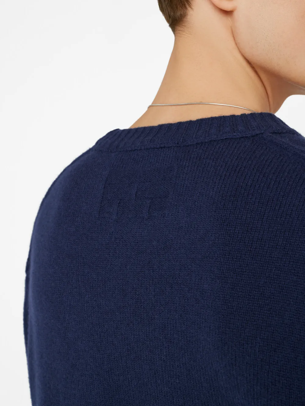 Lightweight Cashmere Sweater -- Navy sold by Frame Denim product image thumbnail 5