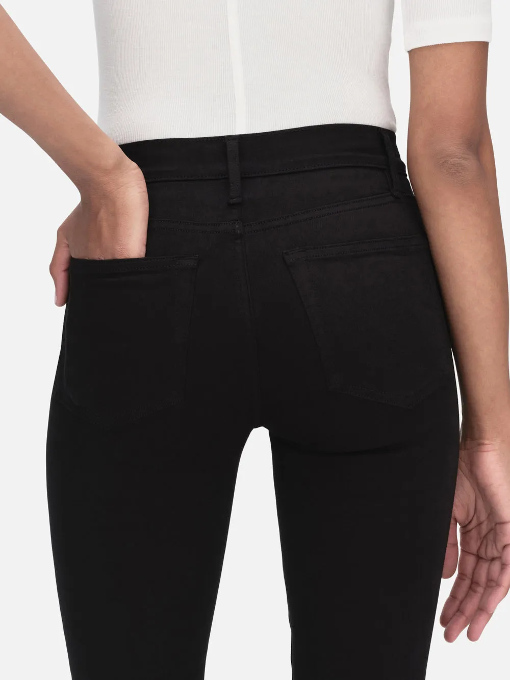 Le Pixie High Flare -- Film Noir sold by Frame Denim product image thumbnail 3