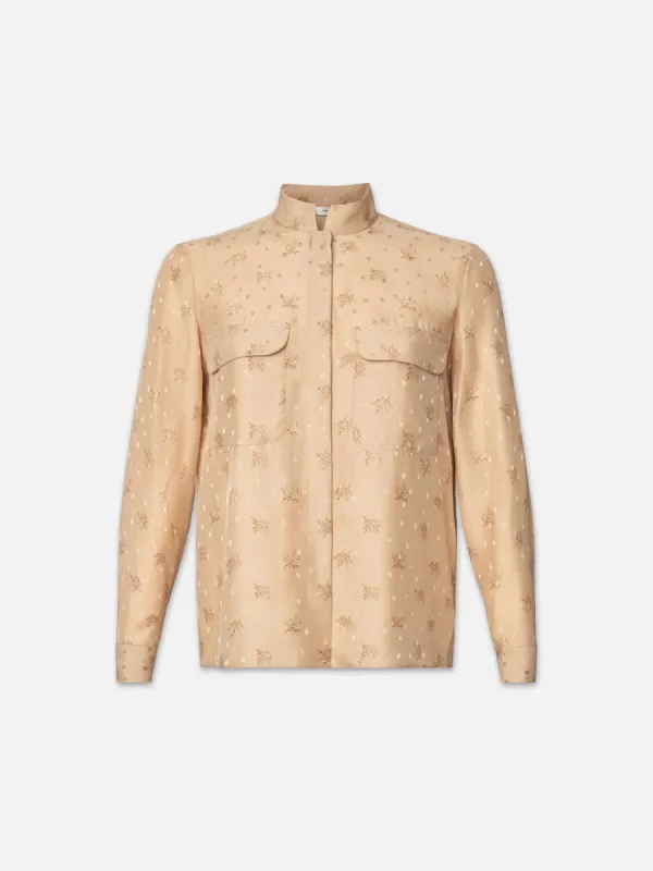 Double Pocket Blouse -- Golden Floral made by Frame Denim