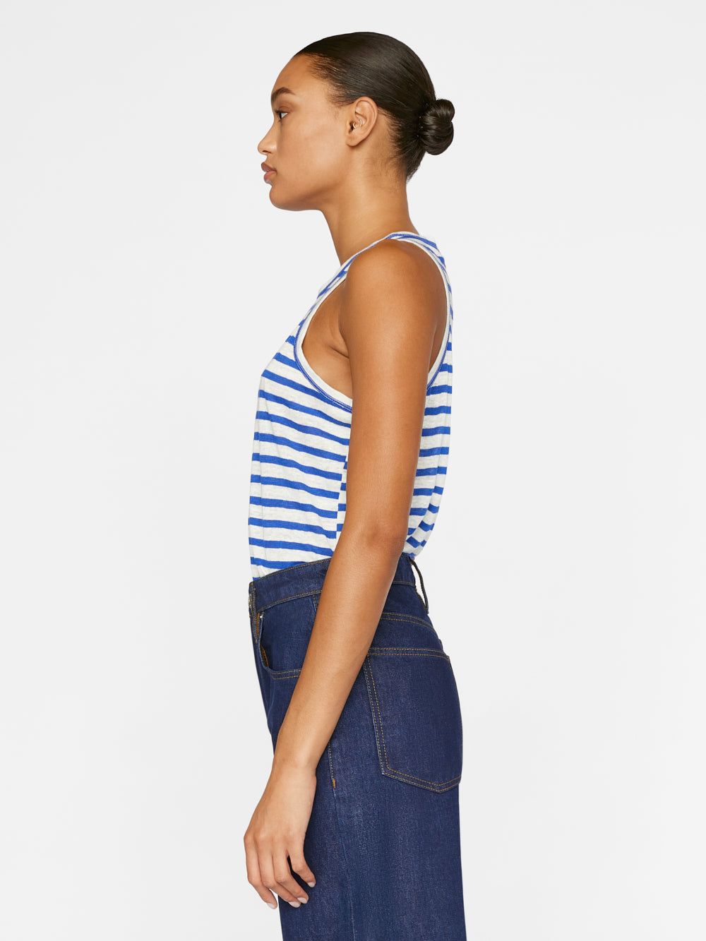 Striped Ringer Tank -- Ultramarine Multi sold by Frame Denim product image thumbnail 5