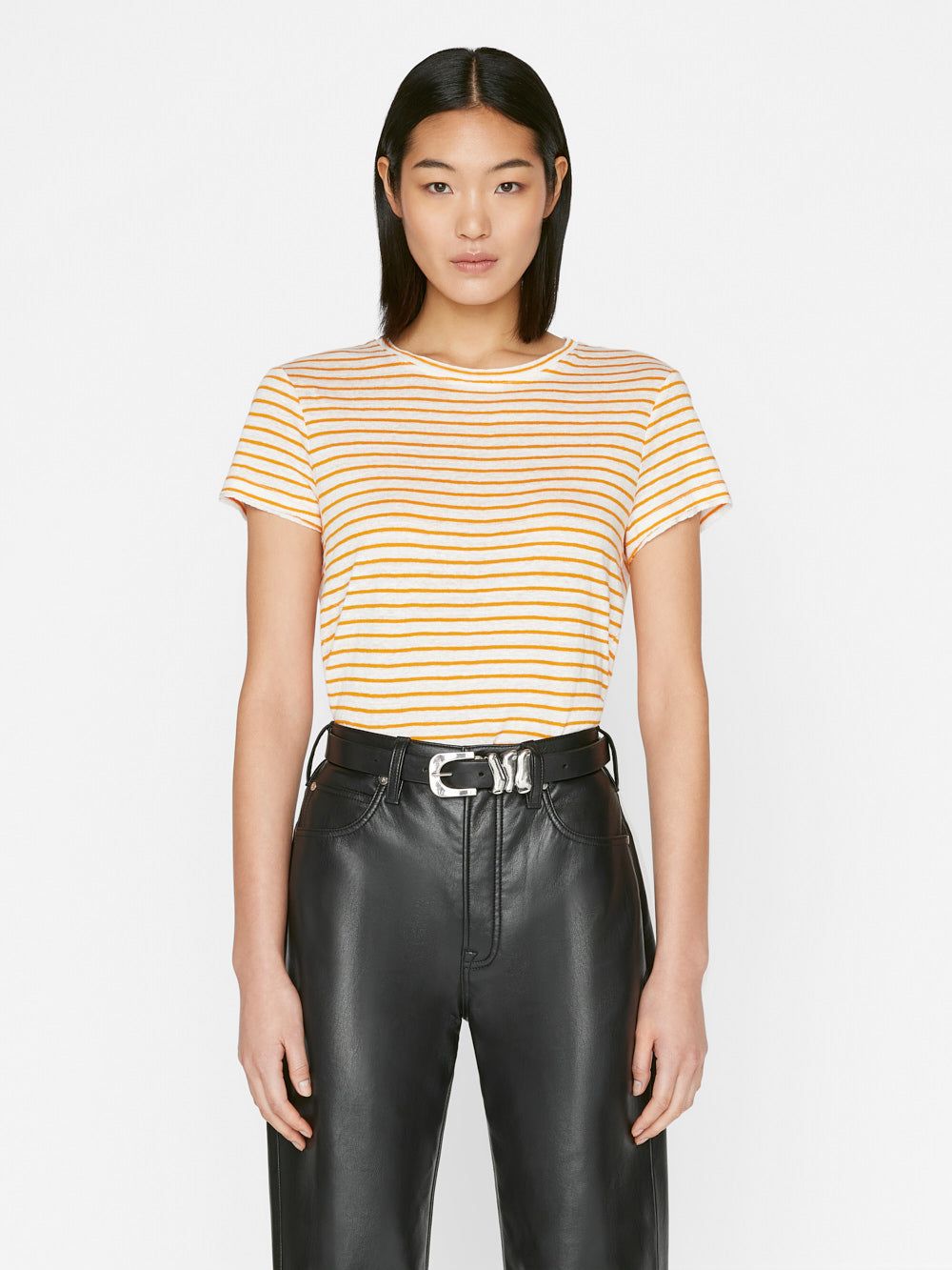 Easy True Tee -- Nectarine Multi sold by Frame Denim