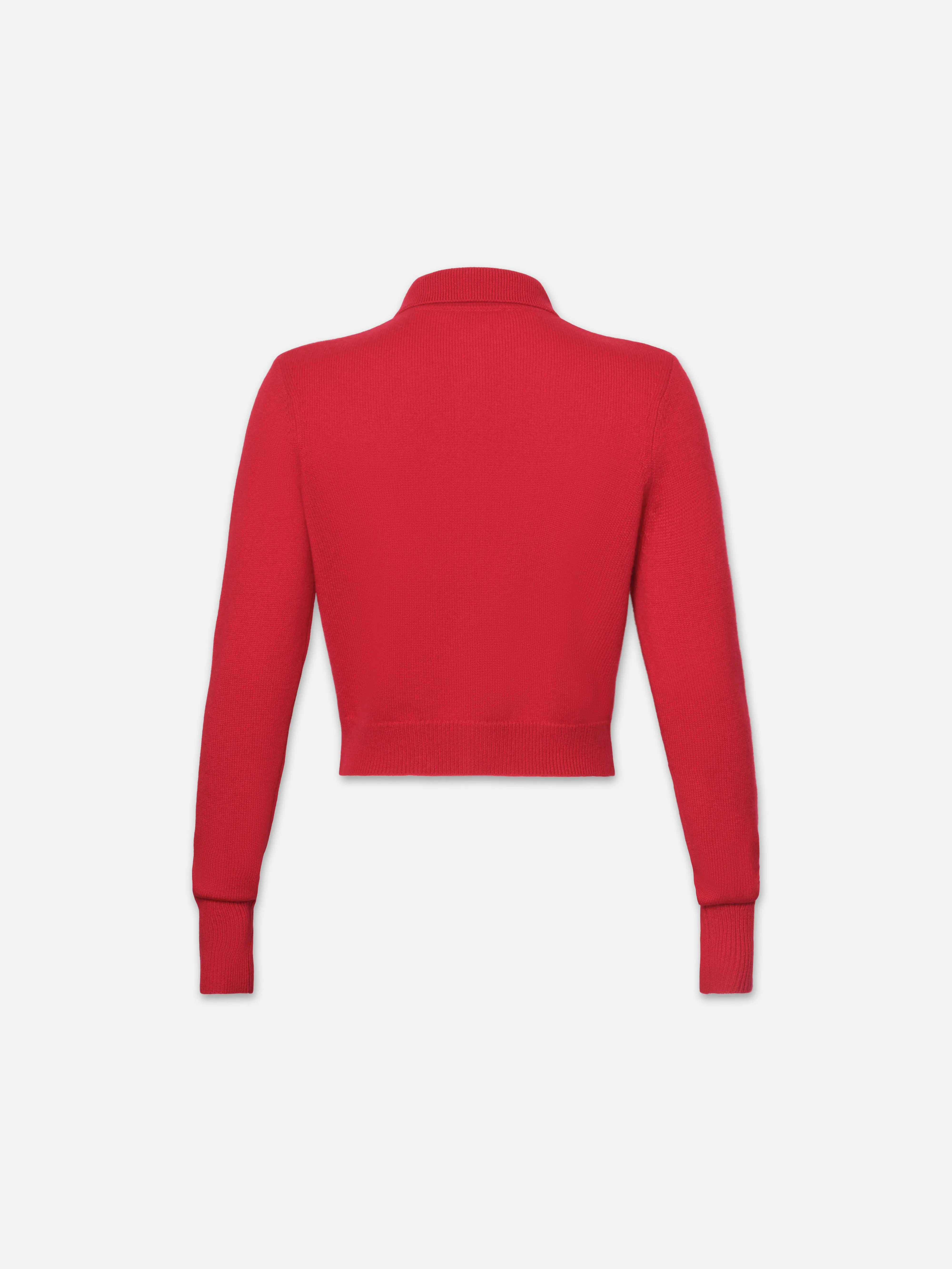 Shrunken Cashmere Cardi -- Cherry Red sold by Frame Denim product image thumbnail 3