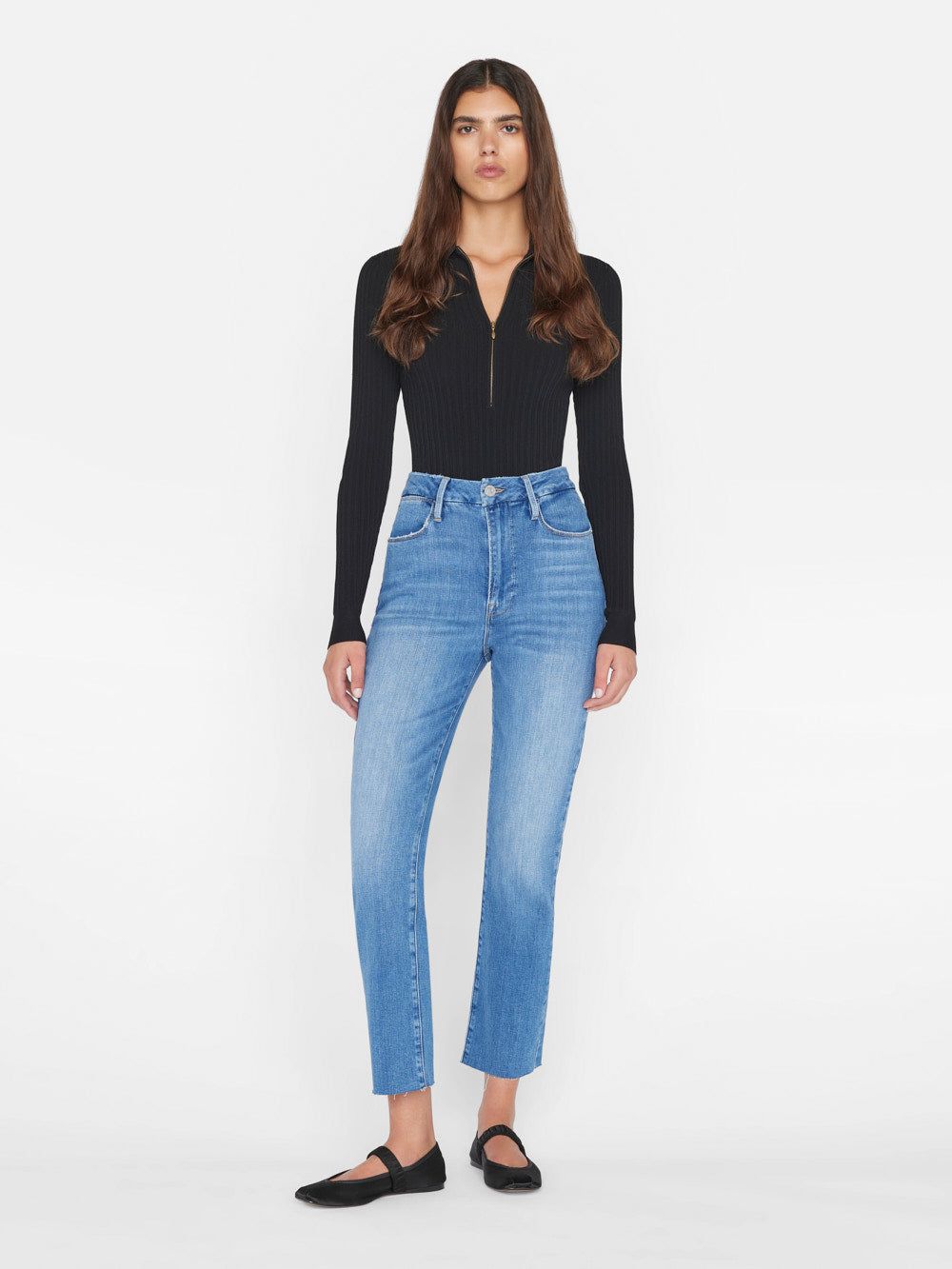 Le Super High Straight Crop -- Drizzle sold by Frame Denim product image thumbnail 3