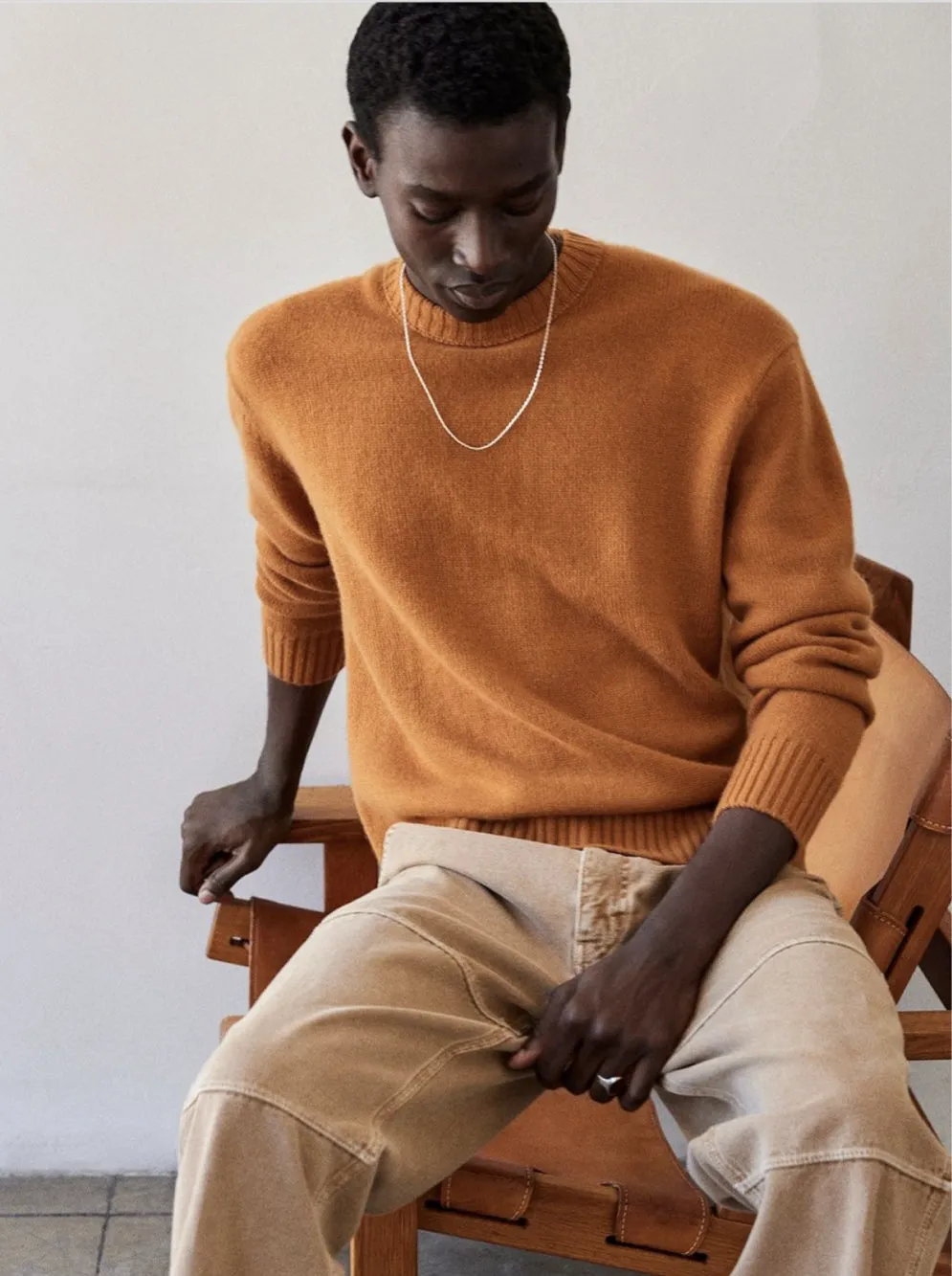 Cashmere Crewneck Sweater -- Rust sold by Frame Denim product image thumbnail 2