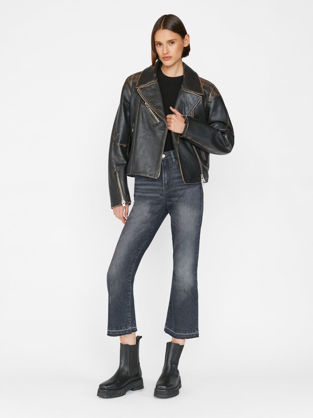 Le Super High Crop Mini Boot -- Black Oak sold by Frame Denim product image thumbnail 3