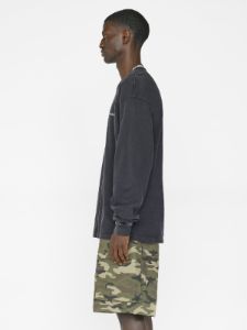 Faded Washed Long Sleeve Tee -- Faded Black sold by Frame Denim