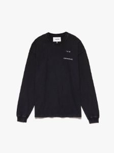 Faded Washed Long Sleeve Tee -- Faded Black sold by Frame Denim
