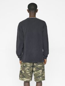 Faded Washed Long Sleeve Tee -- Faded Black sold by Frame Denim