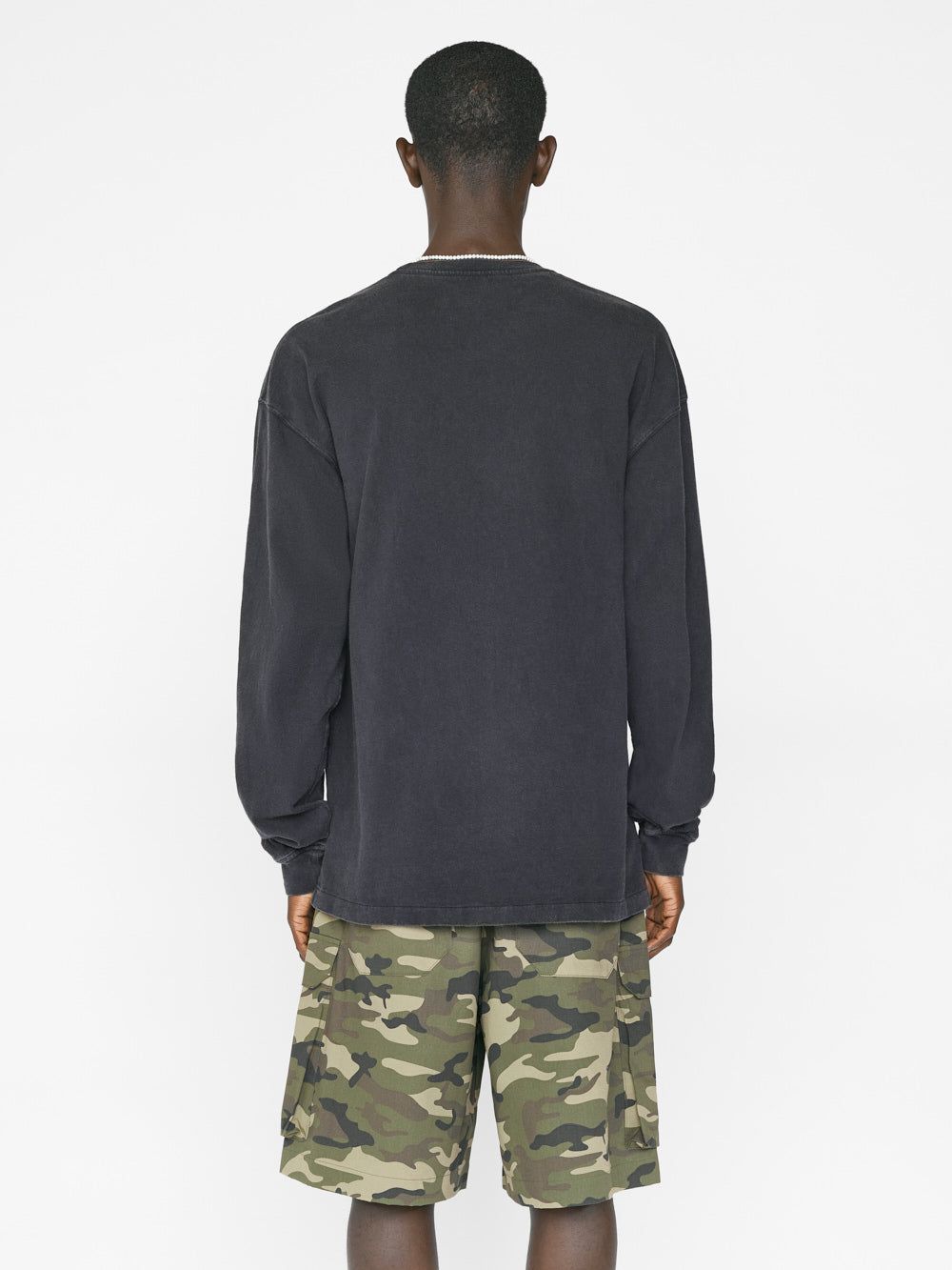 Faded Washed Long Sleeve Tee -- Faded Black sold by Frame Denim product image thumbnail 7