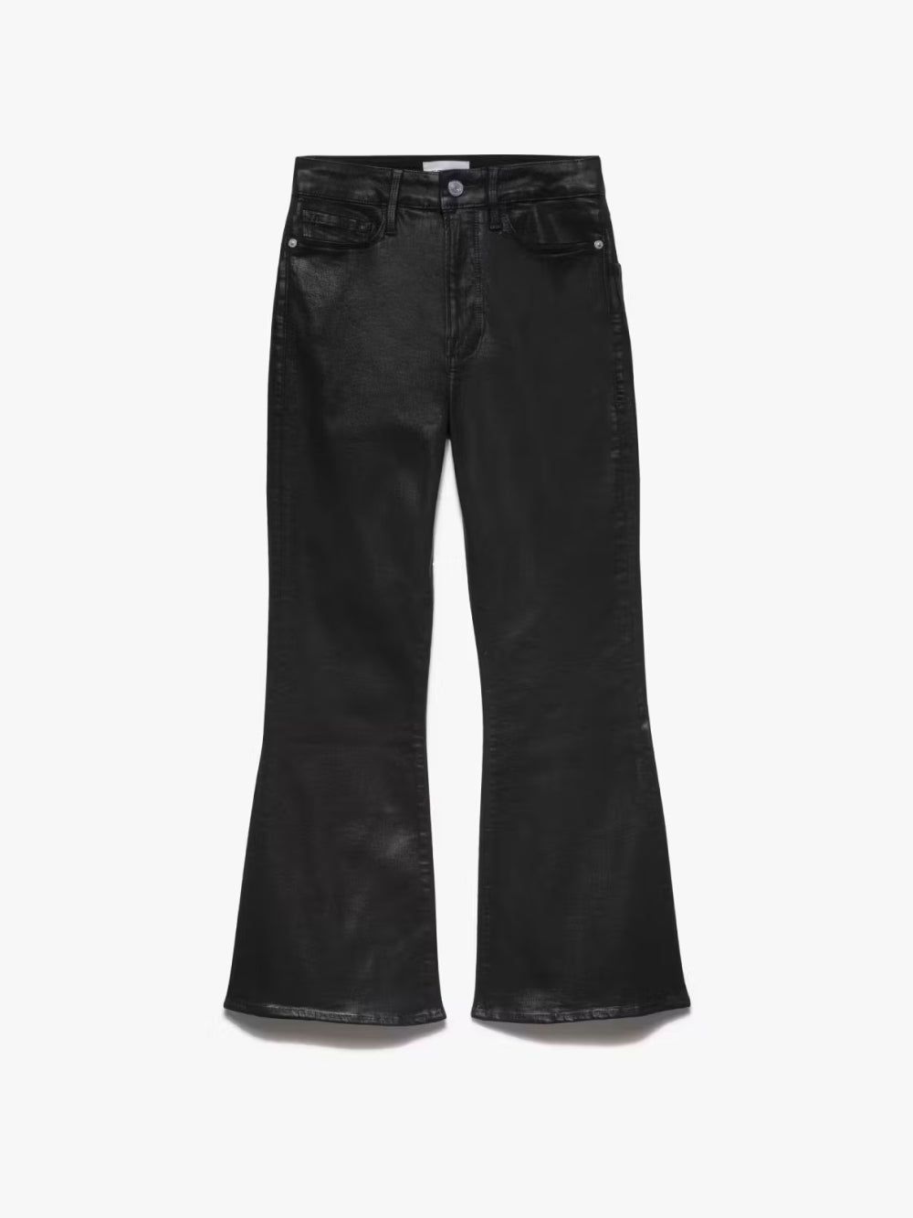 Le Crop Flare -- Noir Coated sold by Frame Denim