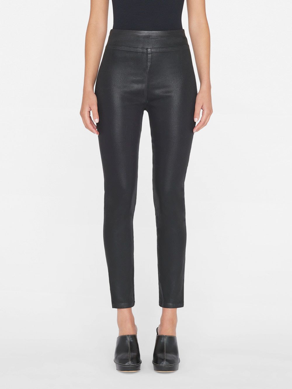 The Jetset Skinny Crop -- Noir Coated sold by Frame Denim product image thumbnail 2