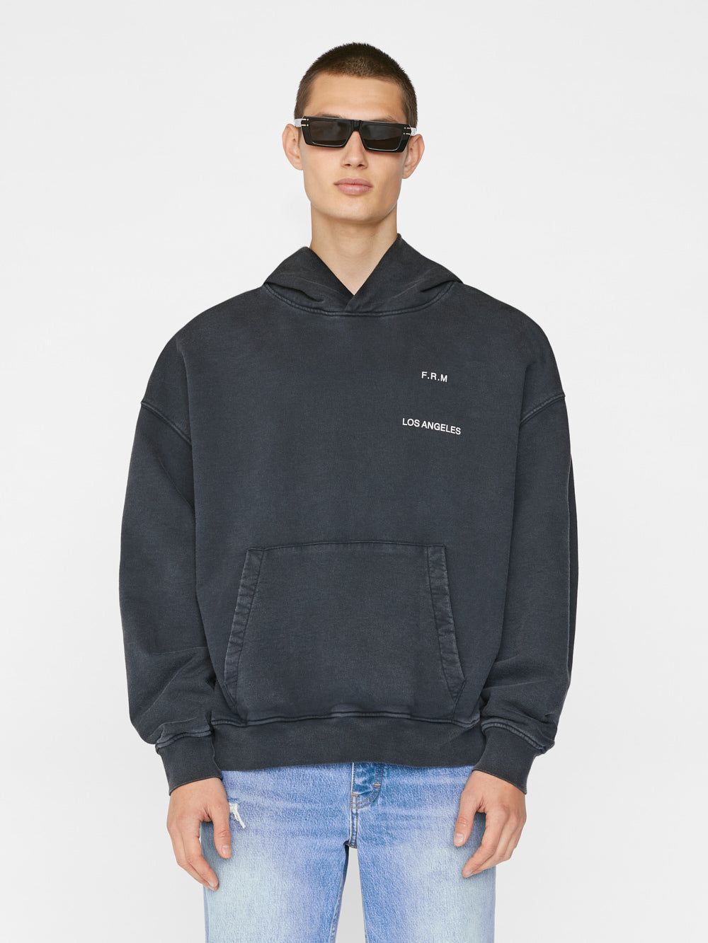 Faded Washed Hoodie -- Faded Black sold by Frame Denim product image thumbnail 3