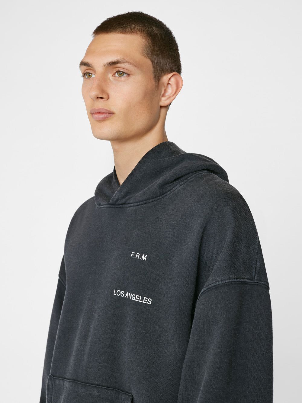 Faded Washed Hoodie -- Faded Black sold by Frame Denim product image thumbnail 4