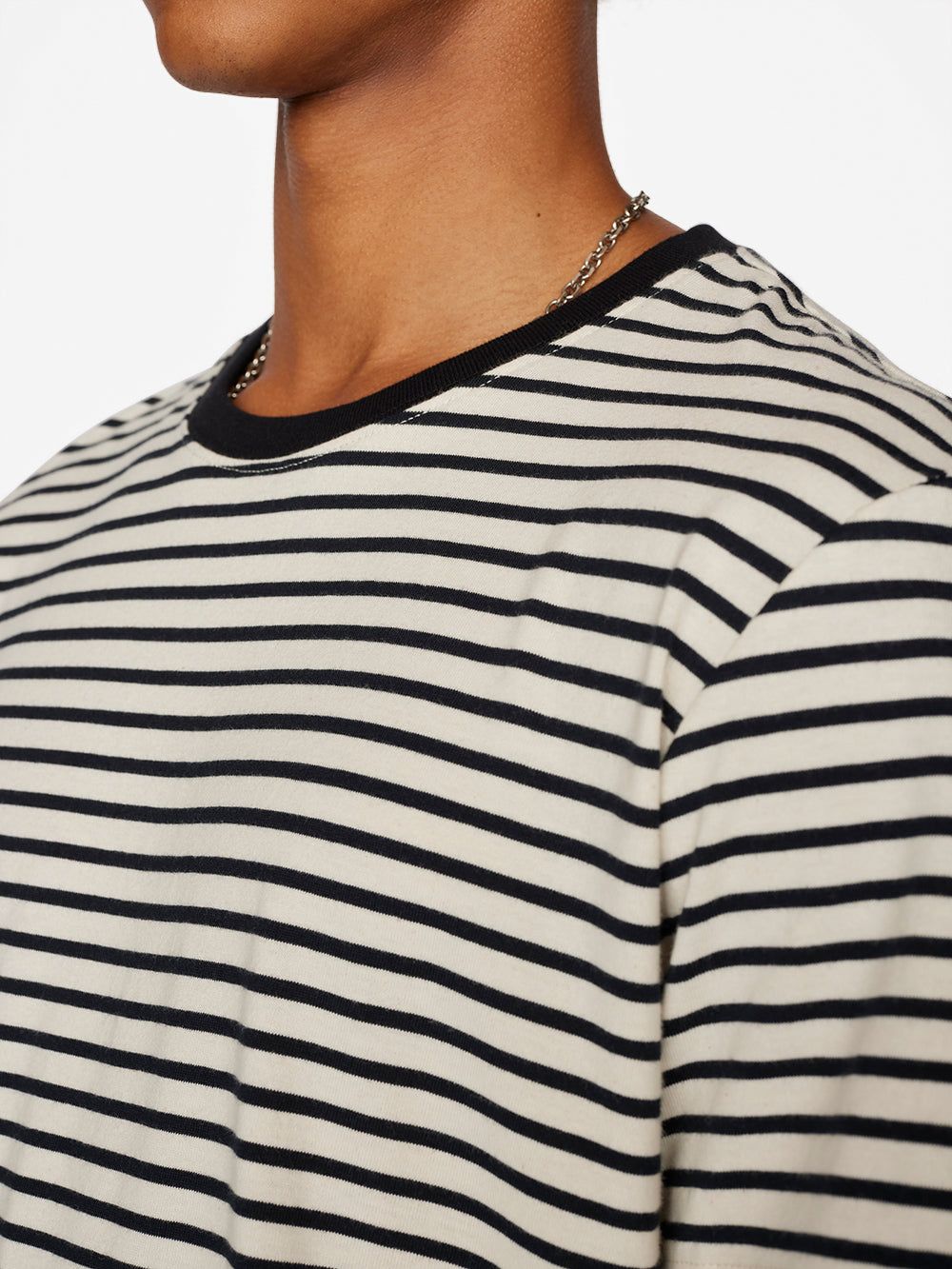 Frame Stripe Tee -- Off White/Noir Multi sold by Frame Denim product image thumbnail 3
