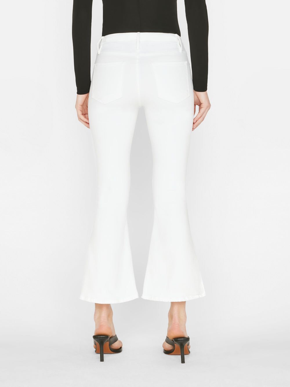 Le Crop Flare Mini Slits -- Blanc sold by Frame Denim product image thumbnail 9