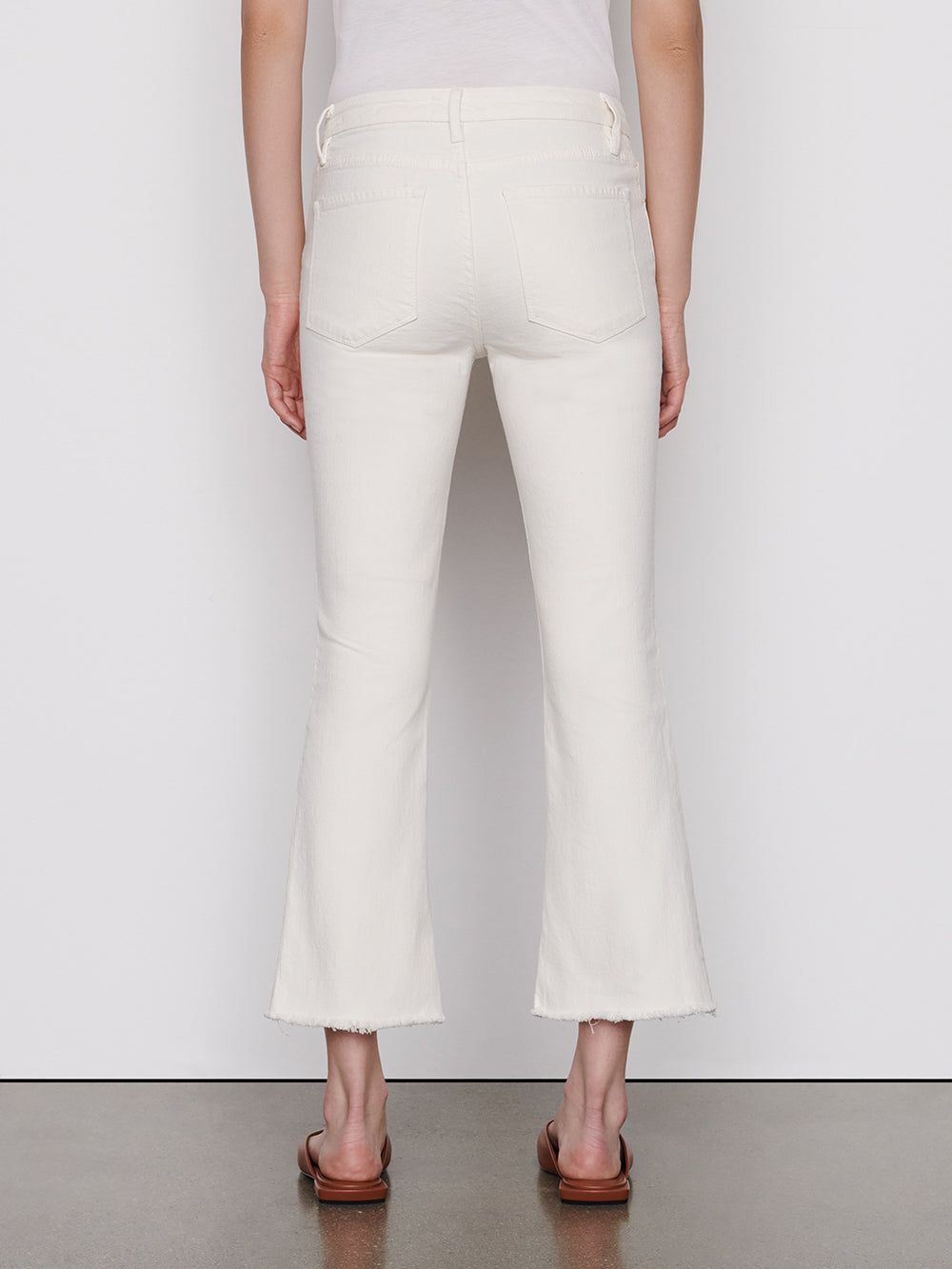 Le Crop Mini Boot Raw Fray -- Au Natural sold by Frame Denim product image thumbnail 4