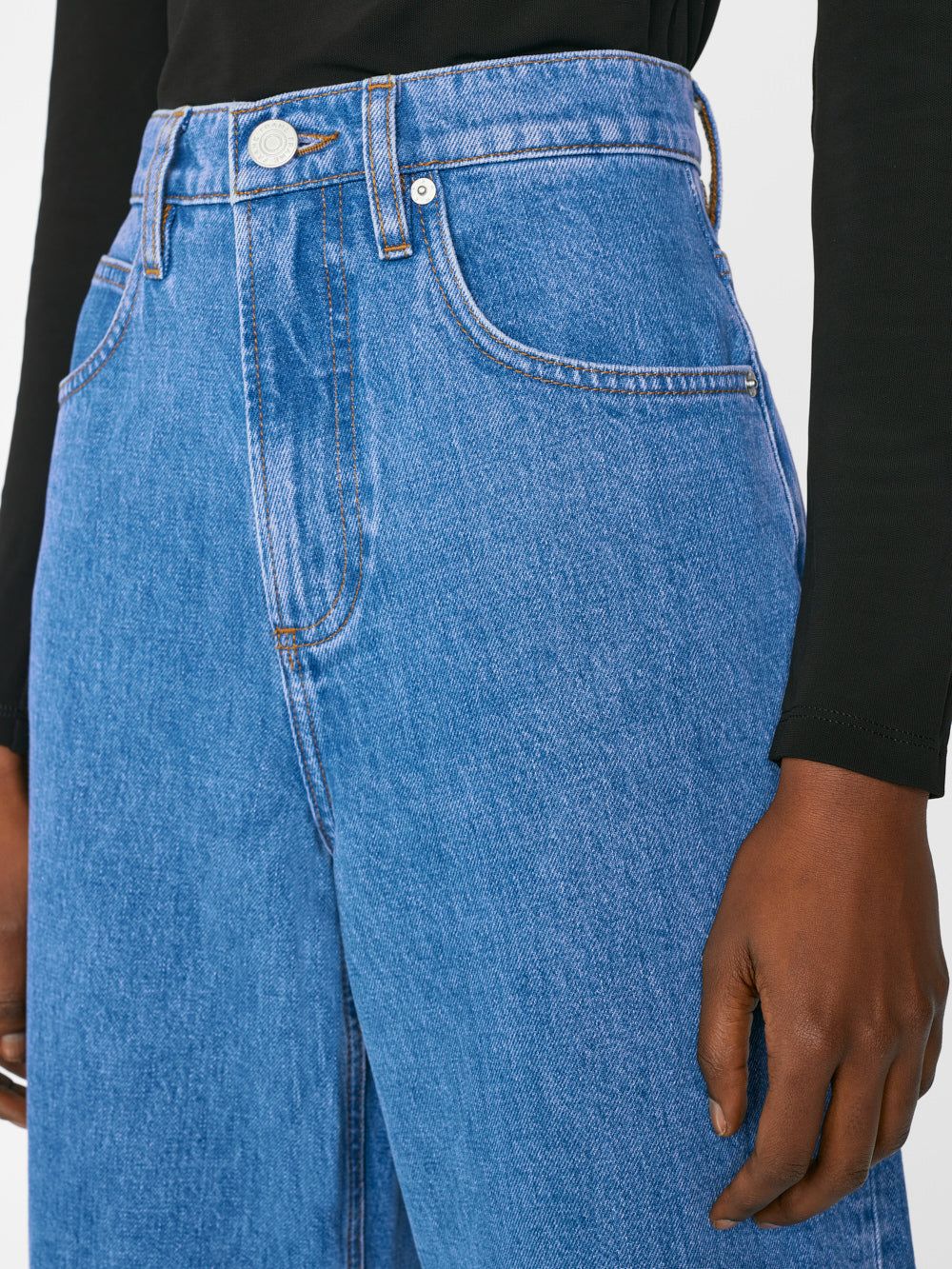 Rolled High Rise Wide Leg -- Meadow sold by Frame Denim product image thumbnail 4