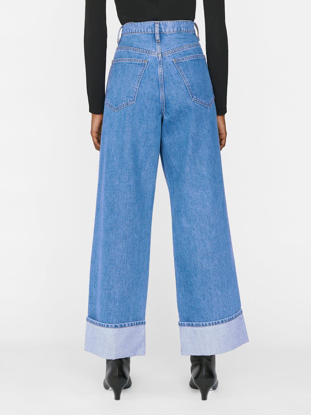 Rolled High Rise Wide Leg -- Meadow sold by Frame Denim product image thumbnail 7