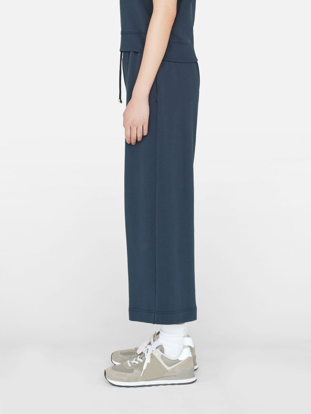 Cropped Wide Leg Sweatpant -- Navy sold by Frame Denim product image thumbnail 5
