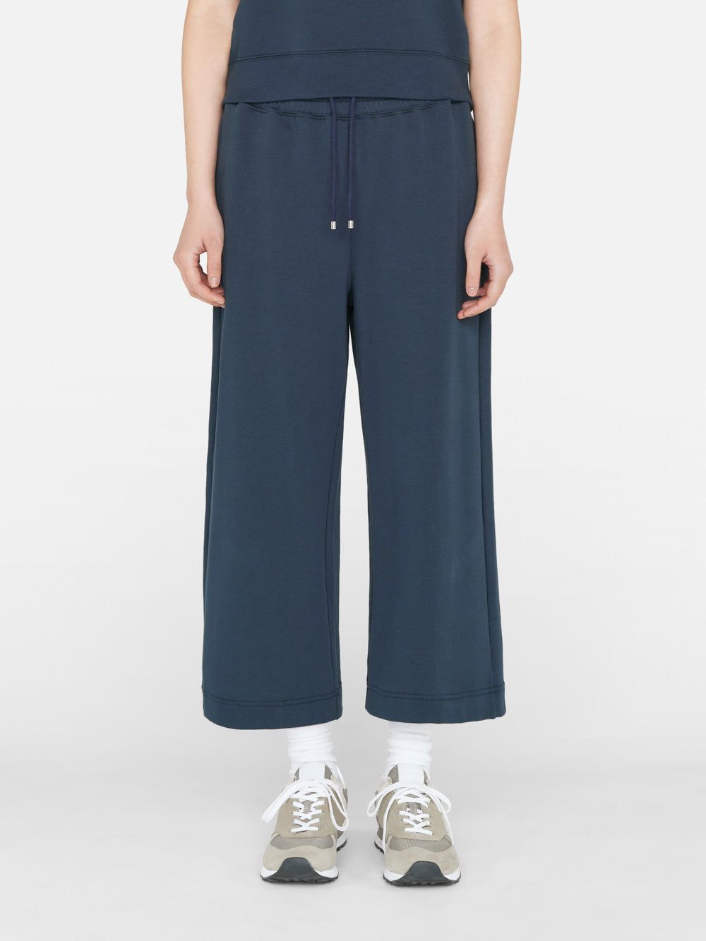 Cropped Wide Leg Sweatpant -- Navy sold by Frame Denim product image thumbnail 2