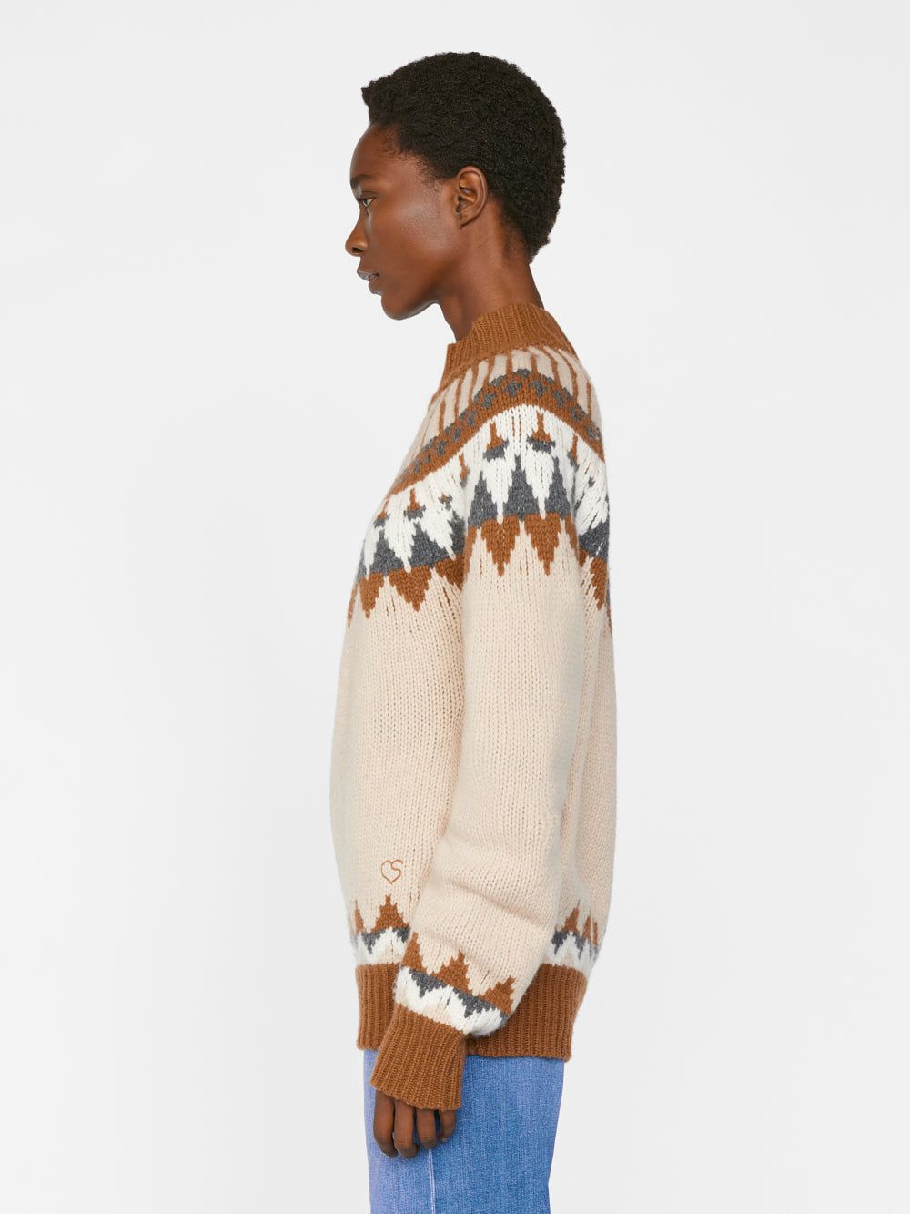 Fair Isle Turtleneck -- Oatmeal Heather Multi sold by Frame Denim product image thumbnail 7