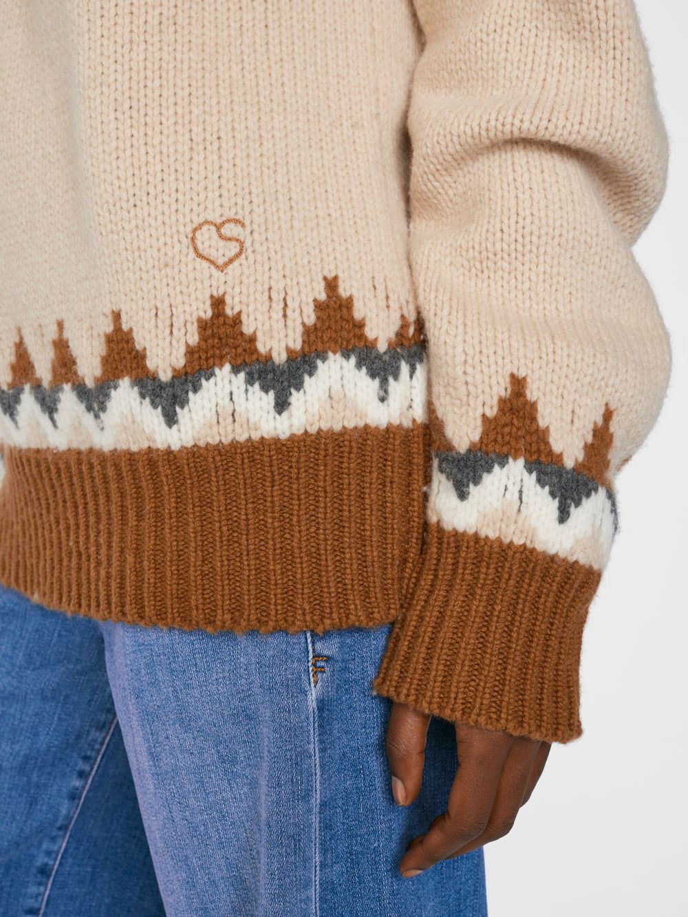 Fair Isle Turtleneck -- Oatmeal Heather Multi sold by Frame Denim product image thumbnail 9