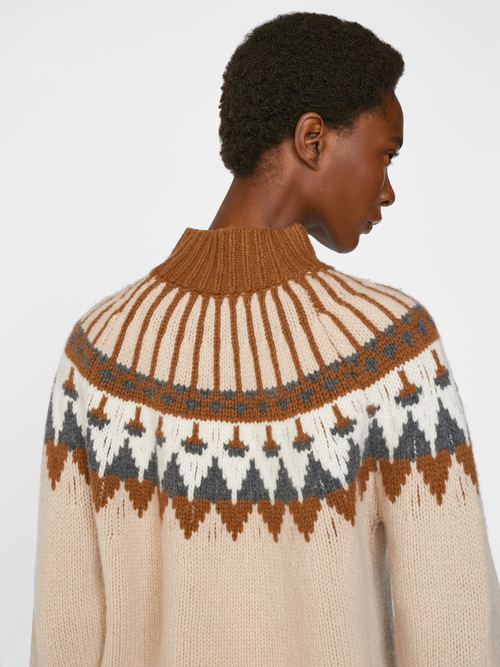 Fair Isle Turtleneck -- Oatmeal Heather Multi sold by Frame Denim product image thumbnail 6