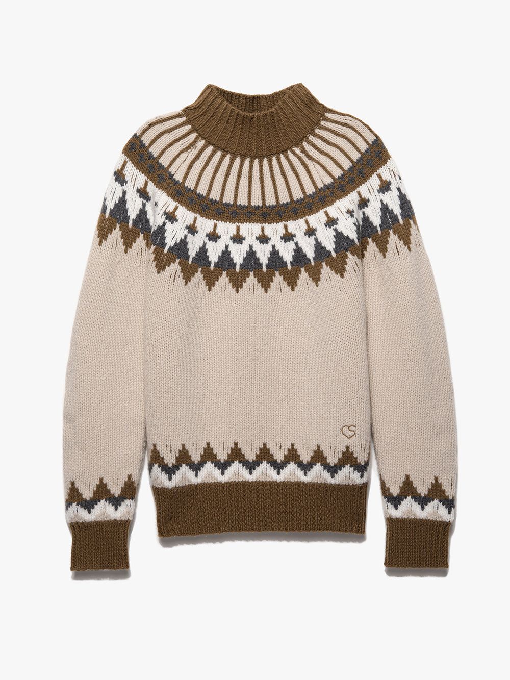 Fair Isle Turtleneck -- Oatmeal Heather Multi sold by Frame Denim product image thumbnail 10