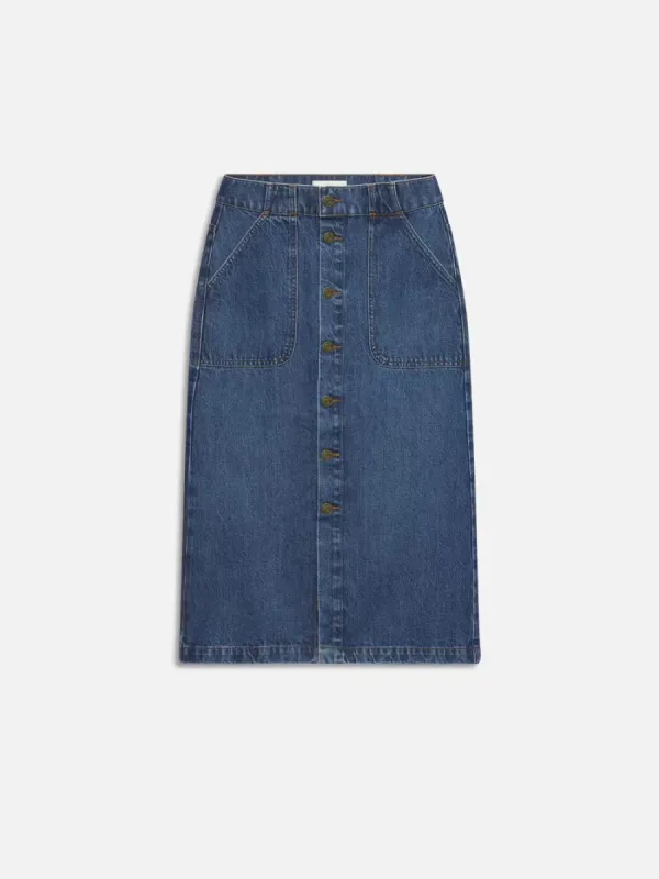 Modern Pocket Midi Skirt -- October sold by Frame Denim