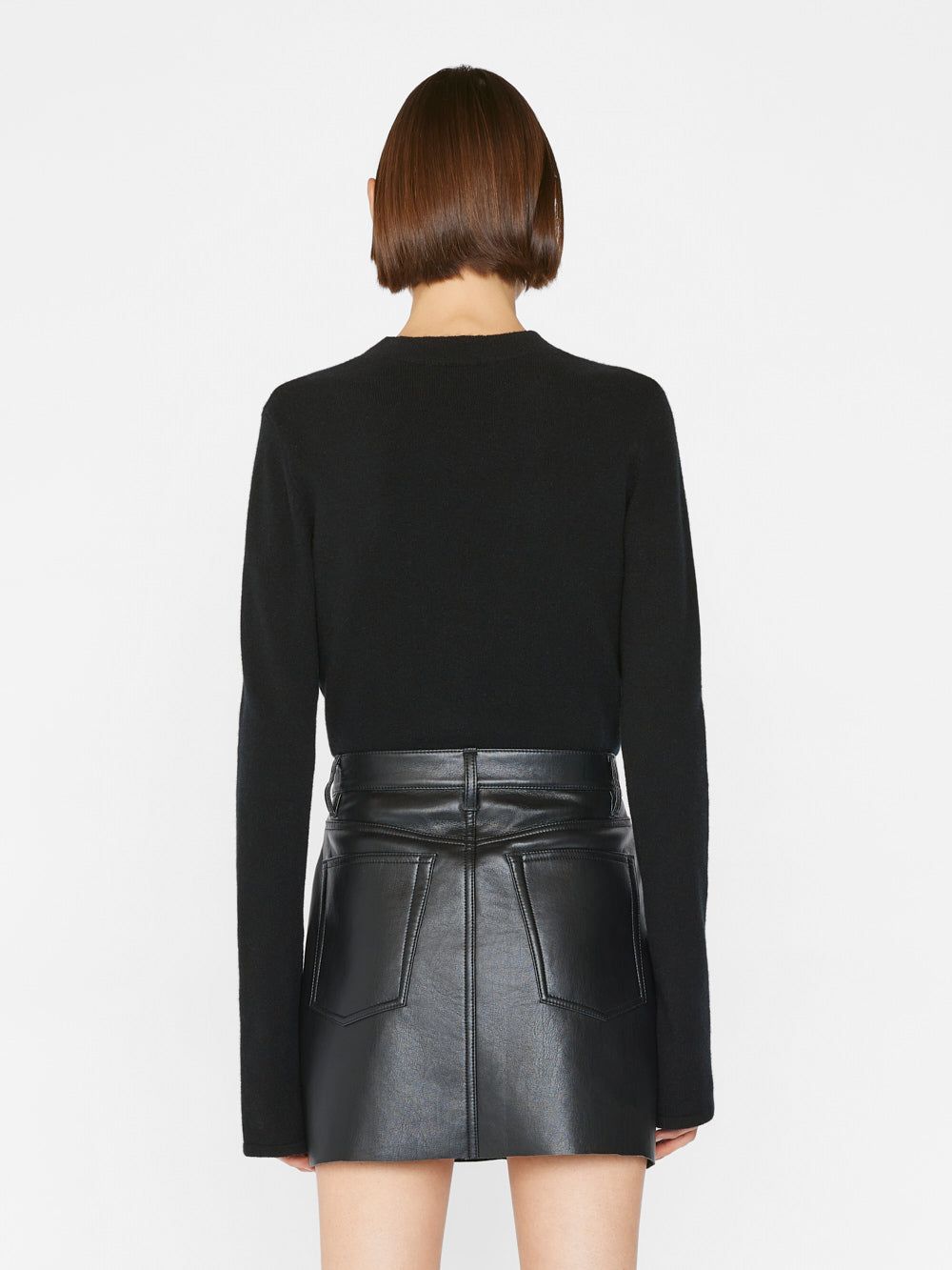 Stretch Cashmere Split Sleeve Sweater -- Noir sold by Frame Denim product image thumbnail 5