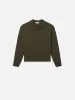 Silk Blend Polo Sweater -- Dark Olive sold by Frame Denim