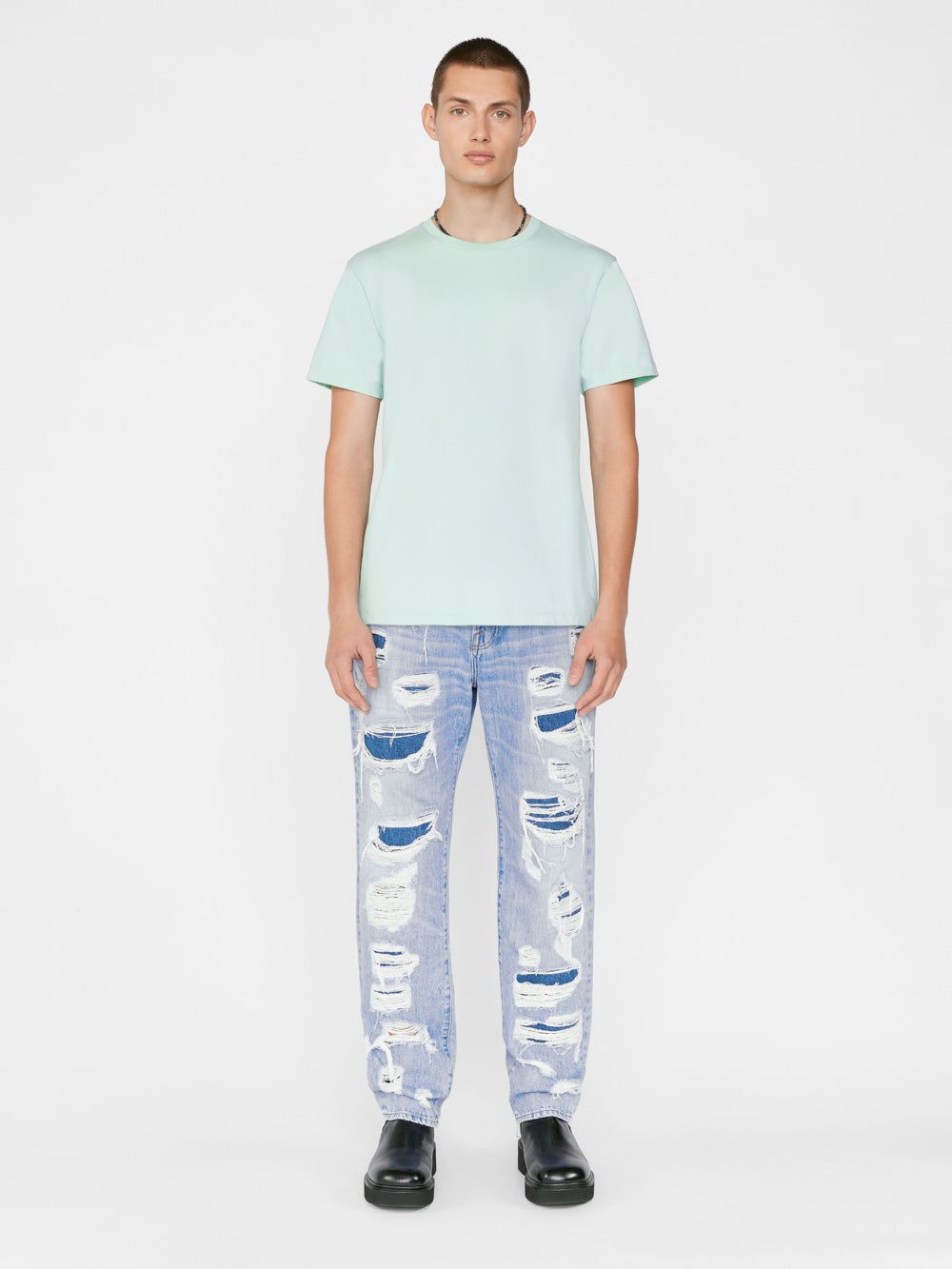 FRAME Logo Tee -- Mint Blue sold by Frame Denim product image thumbnail 2