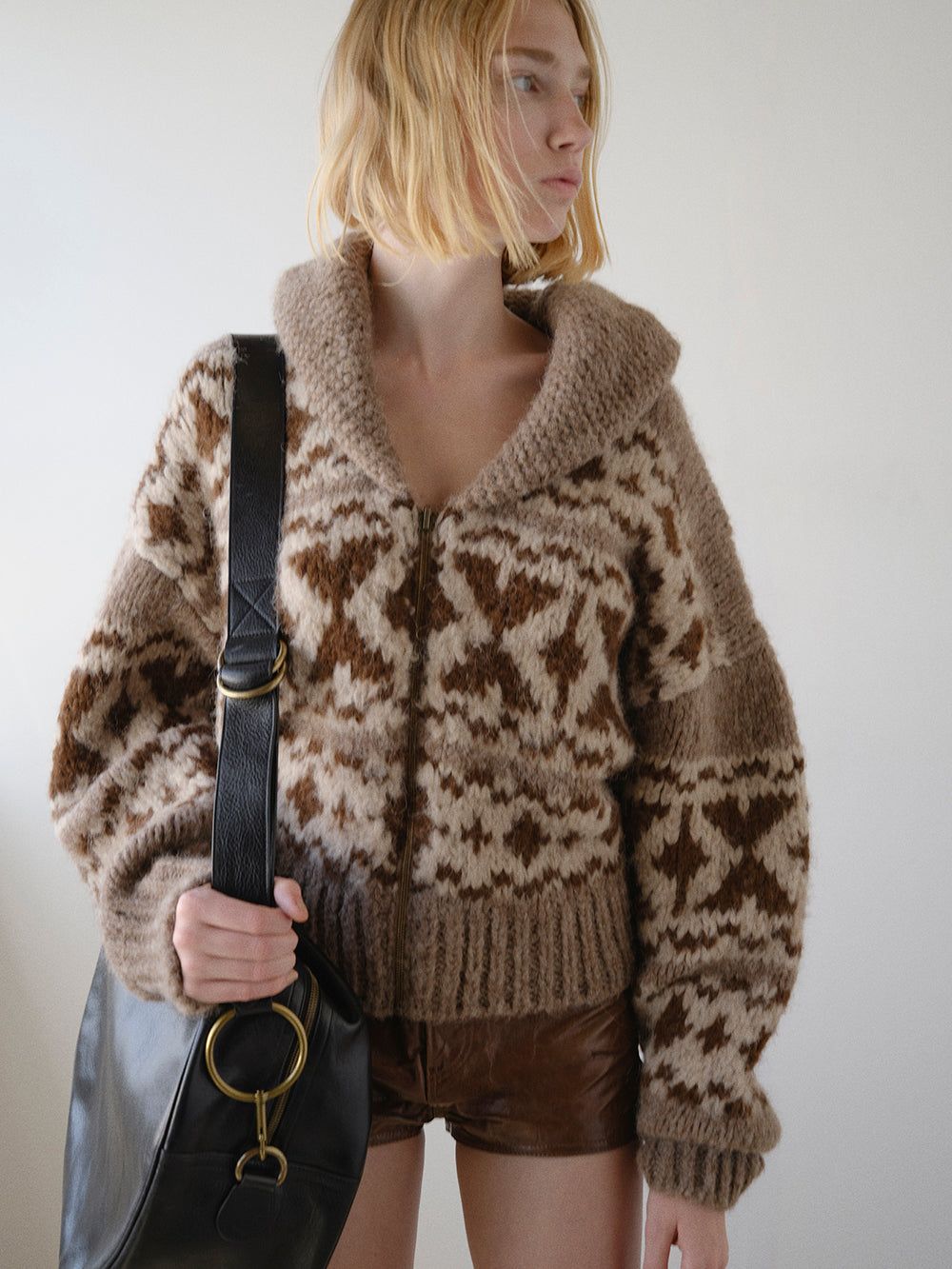Cowichon Zip Sweater -- Oat Marl sold by Frame Denim product image thumbnail 2